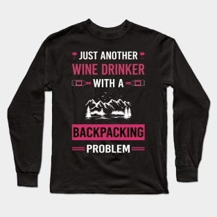 Wine Drinker Backpacking Backpack Backpacker Long Sleeve T-Shirt